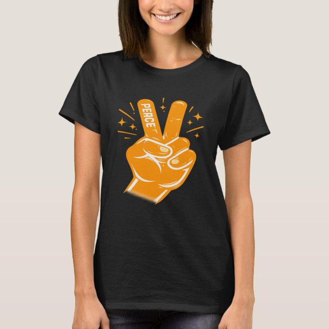 Peace Hand Sign Women's T-Shirt  (Framsida)