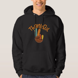 Peace Hand signerar tackfull TurkietThanksgiving T Hoodie