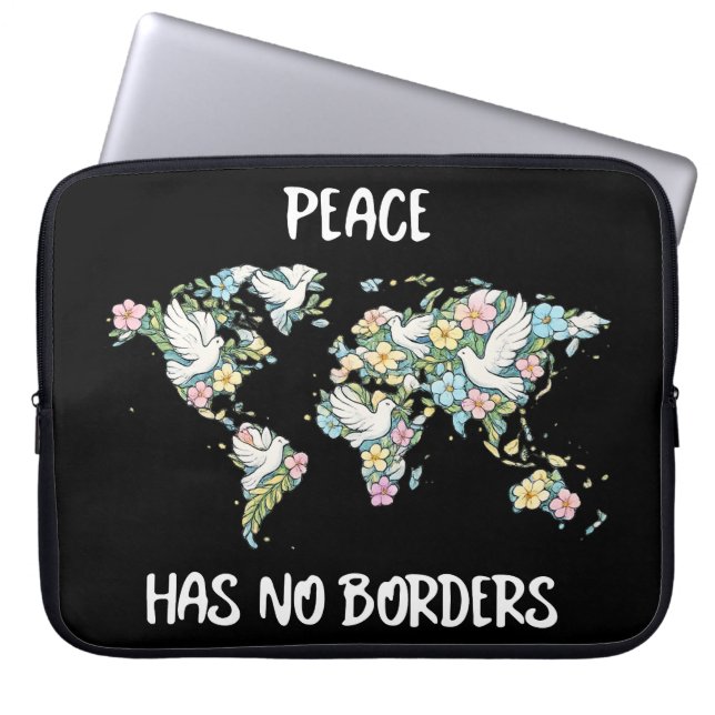 Peace Has No Borders Laptop Fodral (Framsidan)