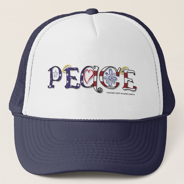 Peace Hat Truckerkeps (Framsida)