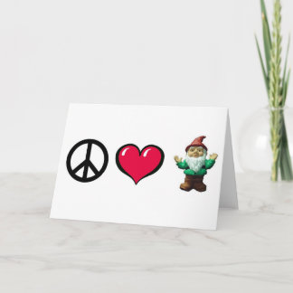 Peace Heart Gnome by FreeWitch Greeting Card Kort