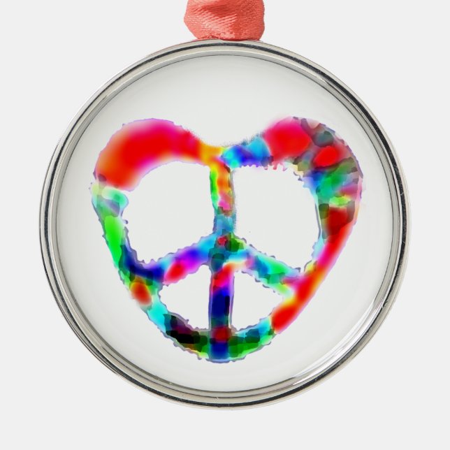 Peace Heart Julgransprydnad Metall (Framsidan)