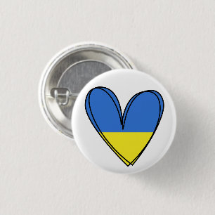 Peace Heart Kärlek I står jag ut med Ukraina Knapp