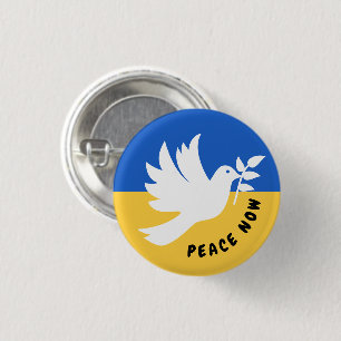 Peace Heart Kärlek I står med Ukraina Knapp