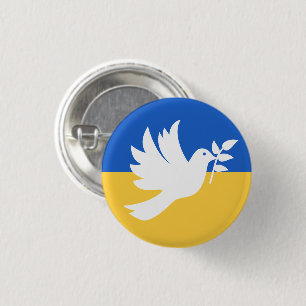 Peace Heart Kärlek I står med Ukraina Knapp