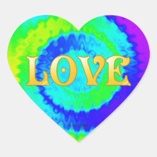 Peace Heart Stickers Hjärtformat Klistermärke