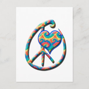 Peace Heart Vykort