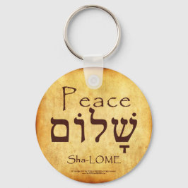 PEACE HEBREW KEYCHAIN NYCKELRING