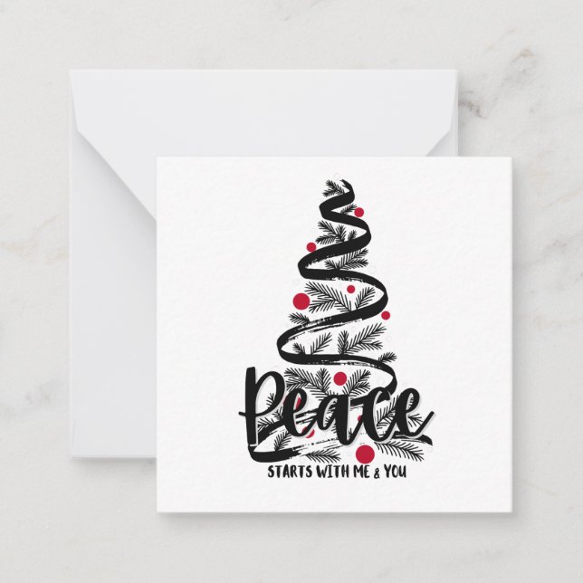 Peace Helgdag Card Anteckningskort (Framsida)