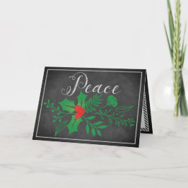 Peace Helgdag Card | Faux Chalkboard Helgkort