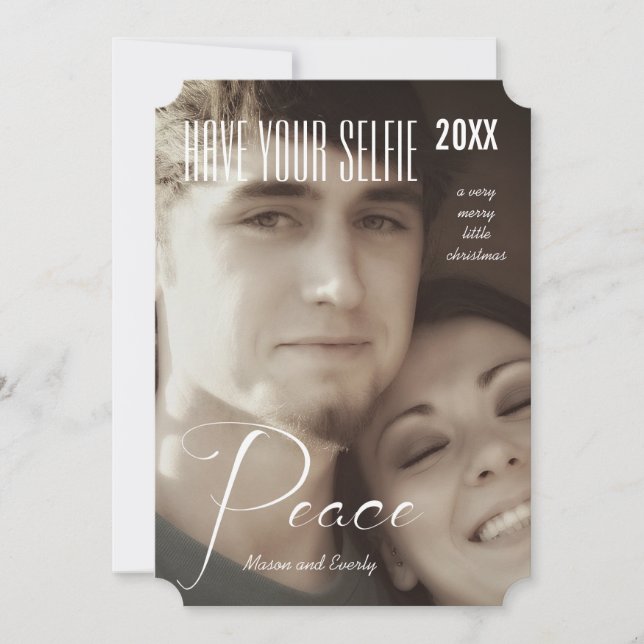 Peace Helgdag har din självkänsla och ära Julkort (Framsida)