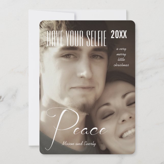 Peace Helgdag har din självkänsla och ära Julkort (Framsida)