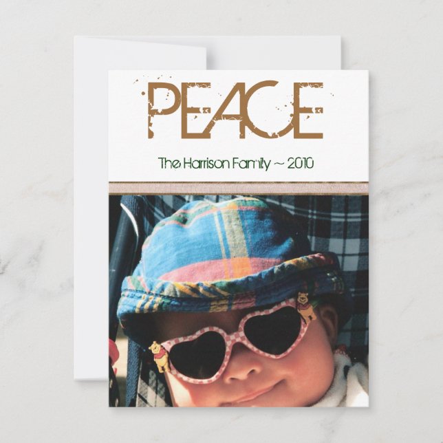 Peace Helgdag Photo Card Julkort (Framsida)