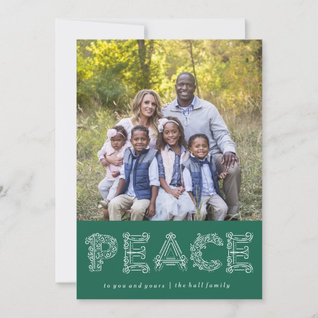 Peace Helgdag Photo Card Julkort (Framsida)