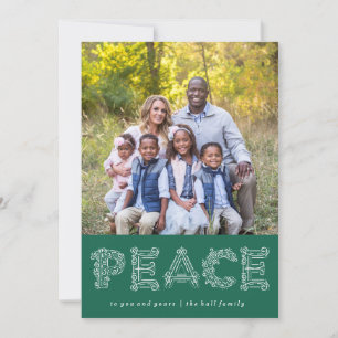 Peace Helgdag Photo Card Julkort