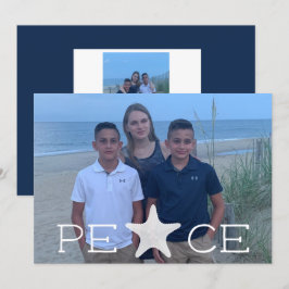 Peace Helgdag Photo jul-kort Inbjudningar