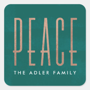 Peace Helgdag Sticker Fyrkantigt Klistermärke