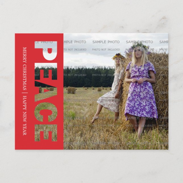 Peace Helgdag-vykort Helg Vykort (Framsida)