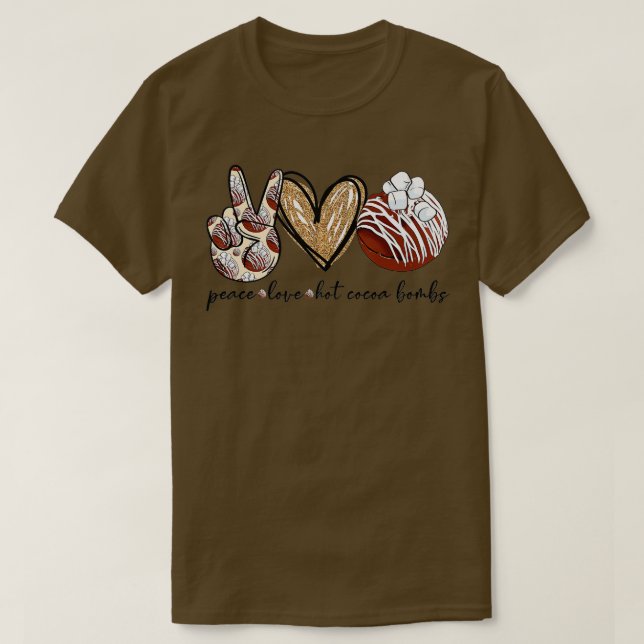 Peace Hett Cocoa Bombs God jul Family T Shirt (Design framsida)