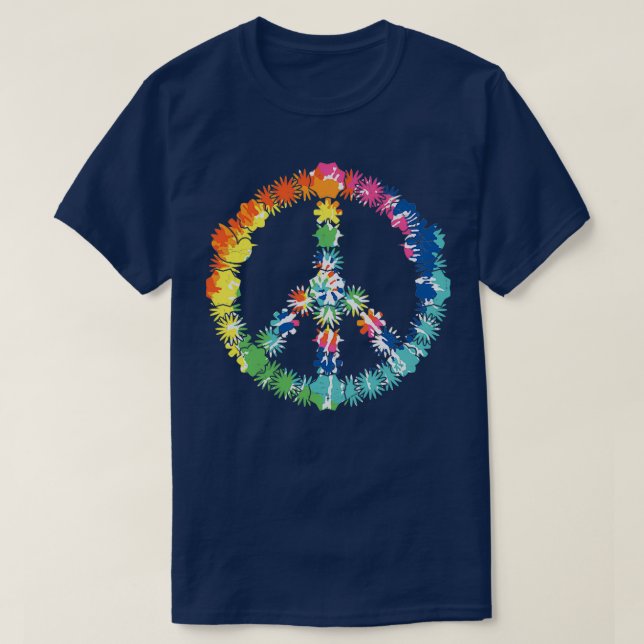 Peace Hippie Boho Chick T Shirt (Design framsida)