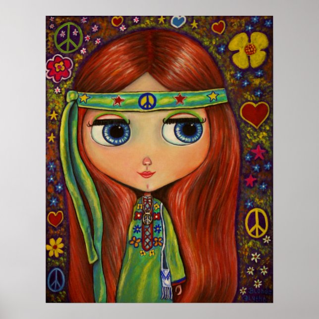 Peace Hippie Doll Poster (Framsidan)