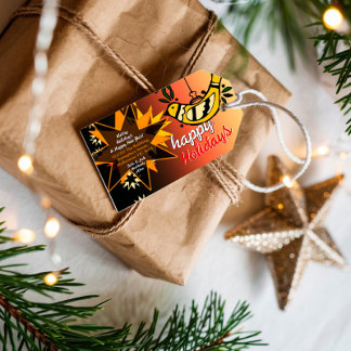 Peace Holidays Stars Greetings Presentetikett