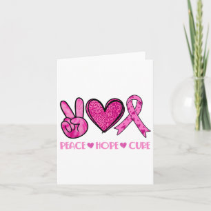 Peace Hope Cure Breast Cancer Awareness Family Sup Kort