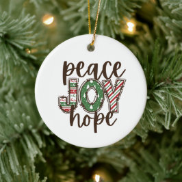 Peace Hope Joy jul Ornament Gift Idea