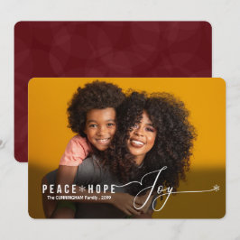 Peace Hope Joy jul Photo Julkort