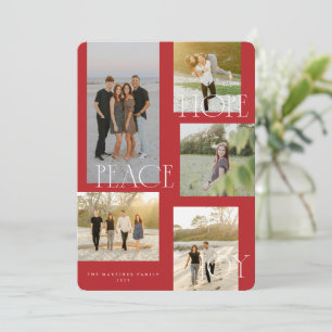 Peace Hope Joy Julkort