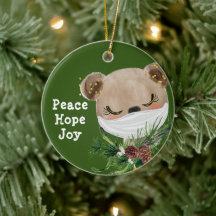 Peace Hope Joy Mask Bear