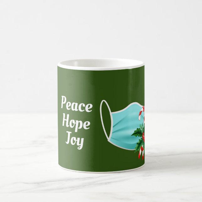 Peace Hope Joy Mask & Polkagrisars Kaffemugg (Center)