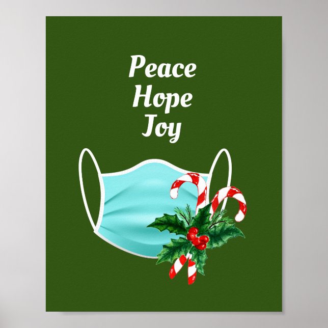 Peace Hope Joy Mask & Polkagrisars Poster (Framsidan)