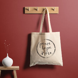 PEACE HOPE KÄRLEK minimalistisk jul-Helgdag Tygkasse
