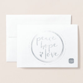 Peace Hope Kärlek Modern Corporate Business helgda Folierat Kort