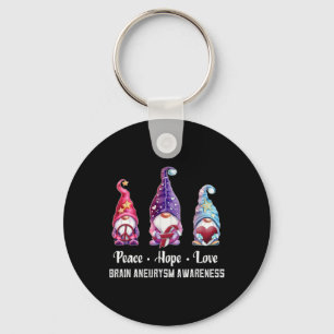 Peace Hope Love Tomtar Brainaneurysmmedvetande Nyckelring
