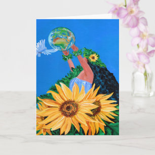 Peace Hula Goddess kort