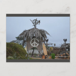 Peace Hut | Blue Beach Sång™-vykort Vykort