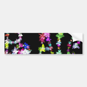 "PEACE" i blomsterkonst Skriv ut Bildekal