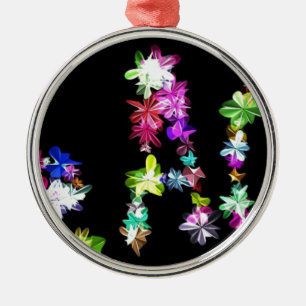 "PEACE" i blomsterkonst Skriv ut Julgransprydnad Metall