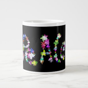 "PEACE" i blomsterkonst Skriv ut Jumbo Mugg