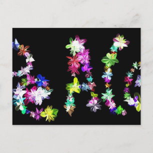 "PEACE" i blomsterkonst Skriv ut Vykort