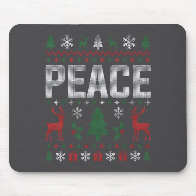 Peace I Come In Peace Couple Matching Ugly Christm Musmatta (Framsidan)