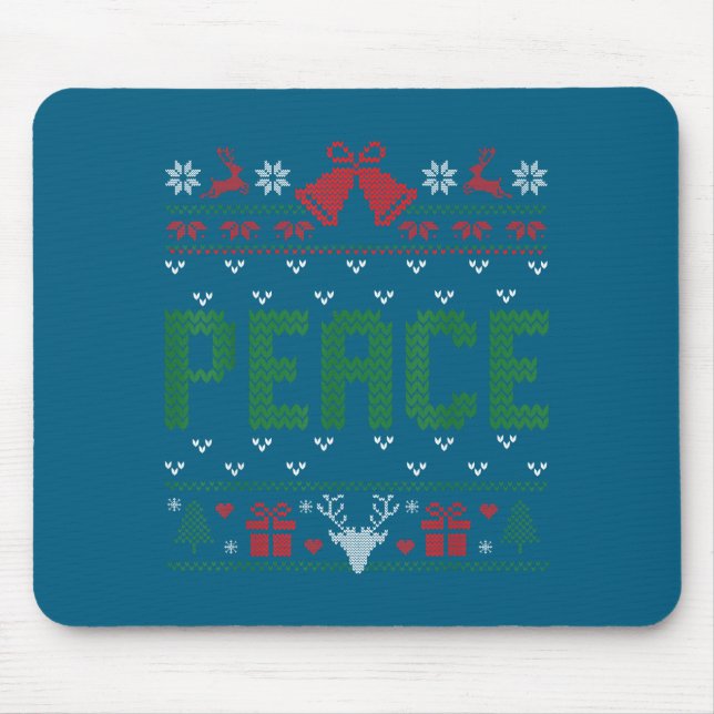 Peace I Come In Peace Couple Matching Ugly Christm Musmatta (Framsidan)