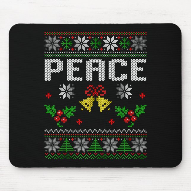 Peace I Come In Peace Couple Matching Ugly Christm Musmatta (Framsidan)