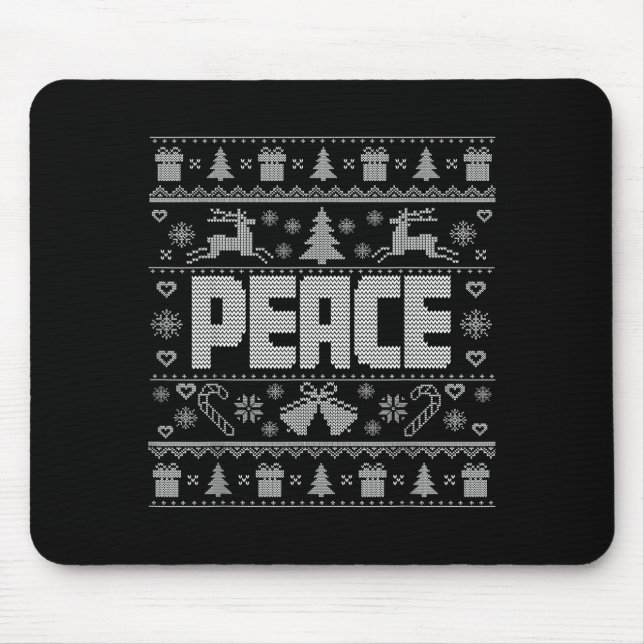 Peace I Come In Peace Couple Matching Ugly Christm Musmatta (Framsidan)