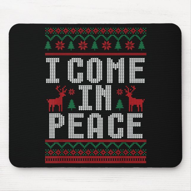 Peace I Come In Peace Couple Matching Ugly Christm Musmatta (Framsidan)