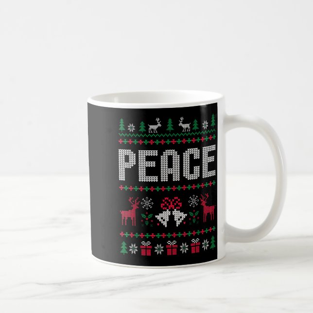 Peace I Come In Peace Matching Couple Ugly Merry C Kaffemugg (Höger)