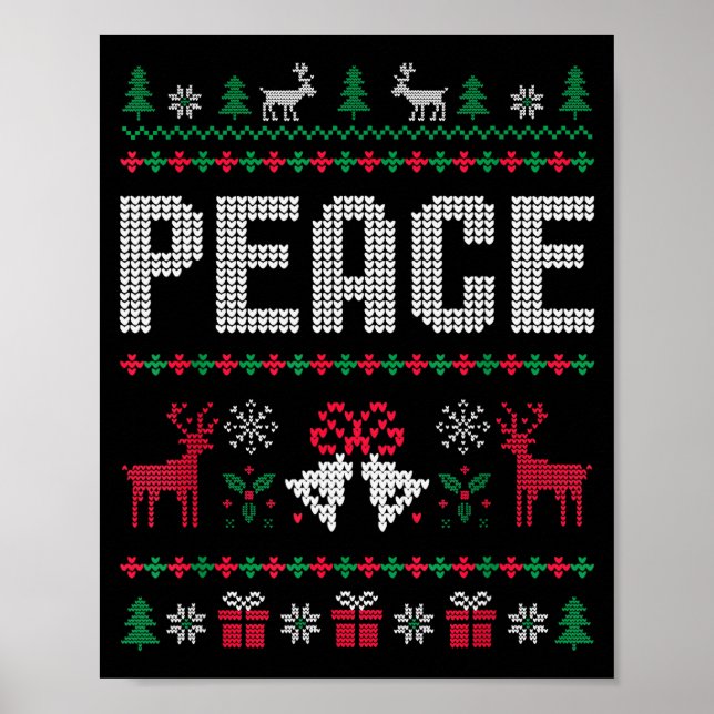 Peace I Come In Peace Matching Couple Ugly Merry C Poster (Framsidan)