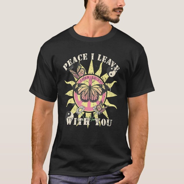 Peace I Leave With You John 1427 Christian Butterf T Shirt (Framsida)